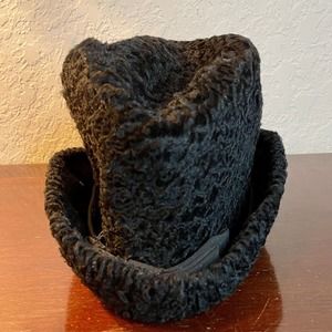 VTG Black Best & Co. Fifth Avenue New York Lambs wool Womens Pillbox Hat “RARE”